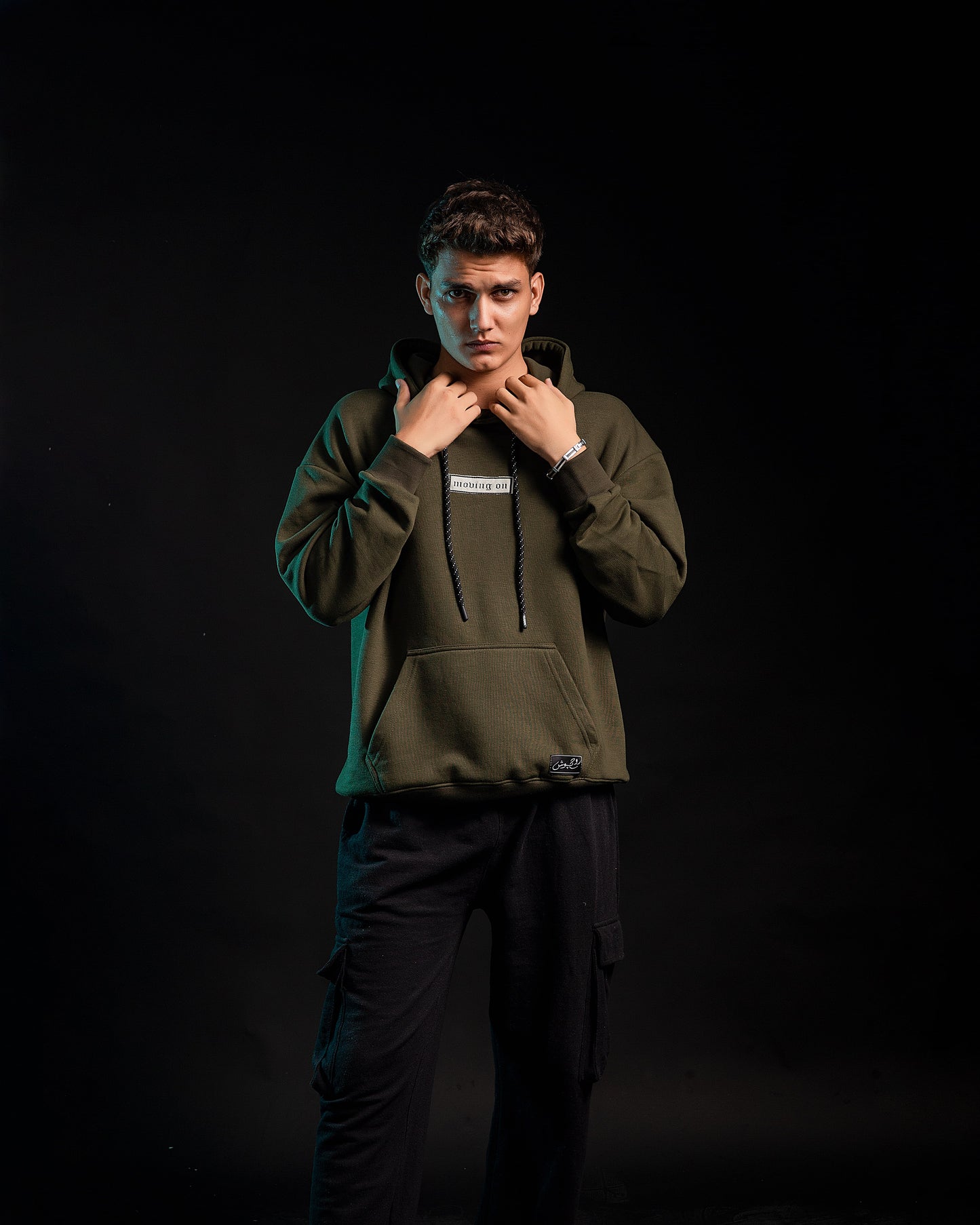 Moving On Hoodie - Forest Olive
