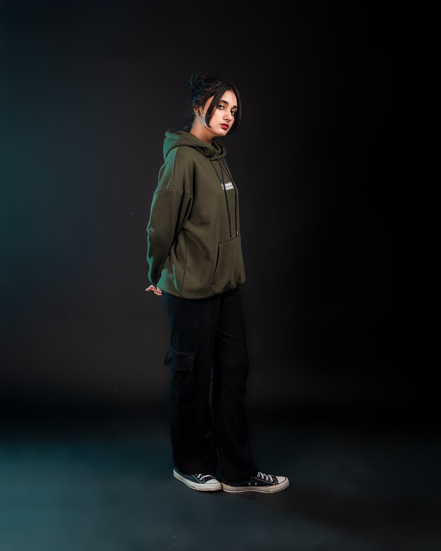 Moving On Hoodie - Forest Olive