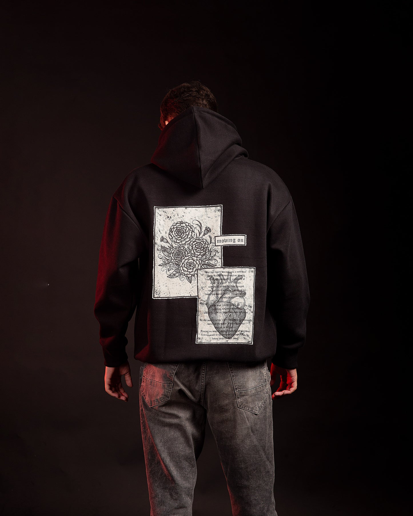 Moving On Hoodie - Midnight Black