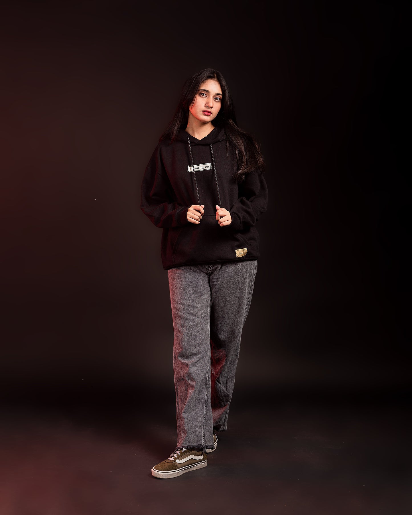 Moving On Hoodie - Midnight Black