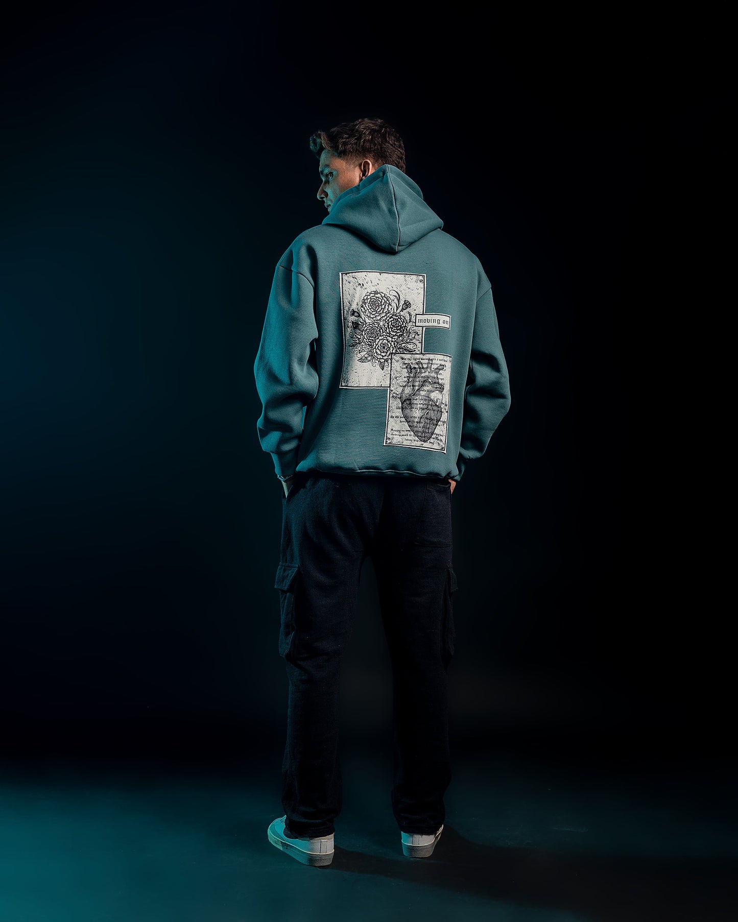 Moving On Hoodie - Sky Haze