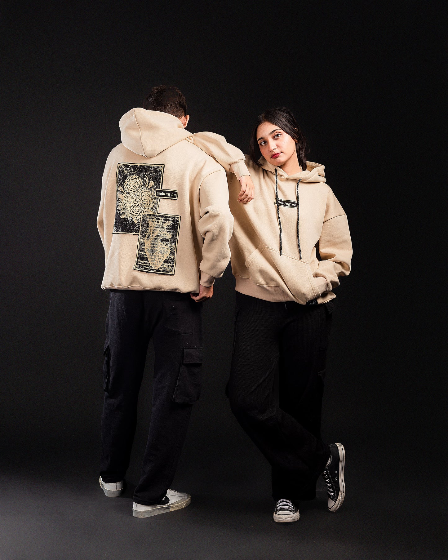 Moving On Hoodie - Sandy Beige