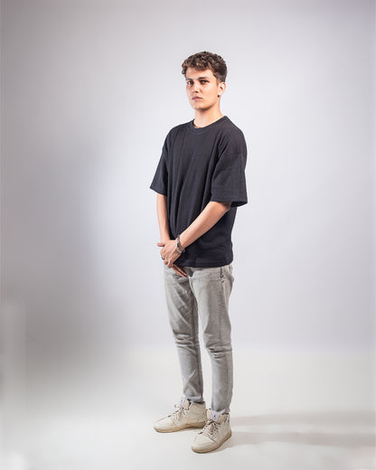 Textured Noir - Oversized T-Shirt